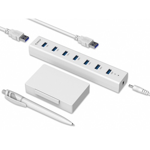 USB-концентратор Orico H7013-U3-АD (белый) с блоком питания