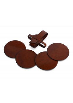 Набор костеров Fabrizio из PU, 4 шт, коричневый