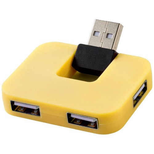 USB Hub Gaia на 4 порта, желтый