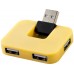 USB Hub Gaia на 4 порта, желтый