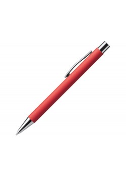 Ручка металлическая шариковая DOVER с покрытием софт-тач, красный