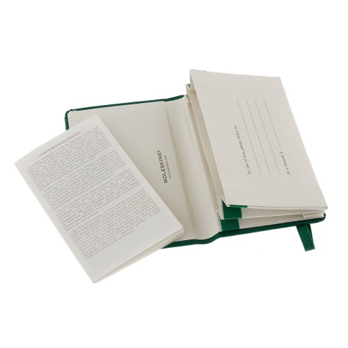 Папка Moleskine Portfolio (с кармашками), ХSmall (6,5x10,5см), зеленый