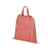 Рюкзак со шнурком Pheebs из 210 г/м² переработанного хлопка, красный яркий