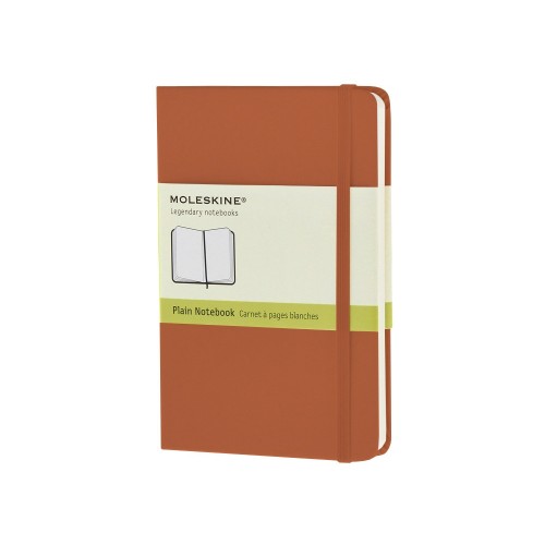 Записная книжка Moleskine Classic (нелинованный) в твердой обложке, Pocket (9x14см),оранжевый коралл