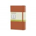 Записная книжка Moleskine Classic (нелинованный) в твердой обложке, Pocket (9x14см),оранжевый коралл