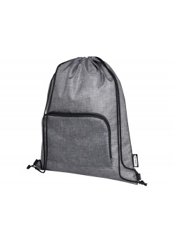 Складная сумка со шнурком Ash из переработанных материалов, соответствующих стандарту GRS, объемом 7 л, черный