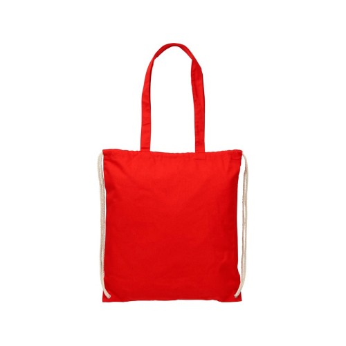 Рюкзак со шнурком Eliza из хлопчатобумажной ткани плотностью 240 г/м2, красный