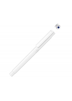 Роллер из переработанного rPET материала RECYCLED PET PEN PRO R, белый с синими чернилами