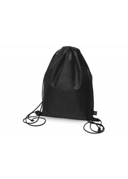 Рюкзак-мешок Reviver из нетканого переработанного материала RPET, черный