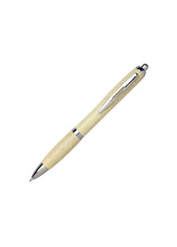 Шариковая ручка Nash из пшеничной соломы с хромированным наконечником, желтый
