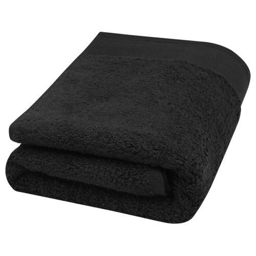 Полотенце для ванной Nora из хлопка плотностью 550 г/м² и размером 50x100 см, черный
