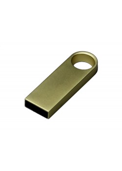 USB 3.0-флешка на 64 Гб с мини чипом и круглым отверстием, золотистый