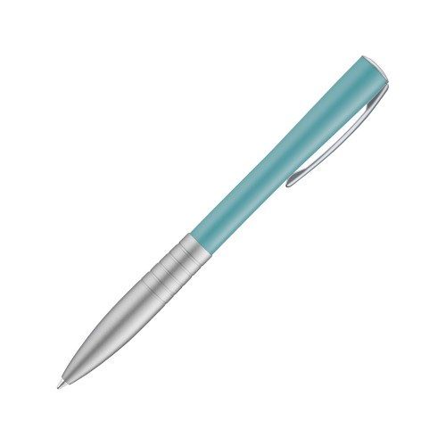 Ручка шариковая металлическая RAISE, лазурный/серый
