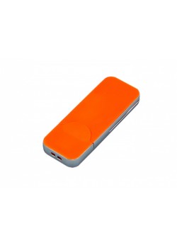 USB-флешка на 64 ГБ в стиле I-phone, прямоугольнй формы, оранжевый