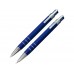 Набор Эльба: ручка шариковая, механический карандаш в футляре синий