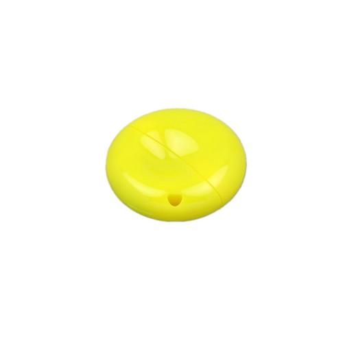 Флешка промо круглой формы, 32 Гб, желтый