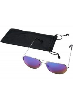 Солнечные очки Aviator с цветными зеркальными линзами, фуксия