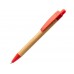 Ручка шариковая GILDON, бамбук, натуральный/красный