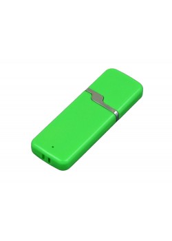 Флешка промо прямоугольной формы c оригинальным колпачком, 8 Гб, зеленый