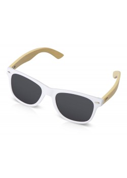Солнцезащитные очки Rockwood с бамбуковыми дужками в сером футляре, белый