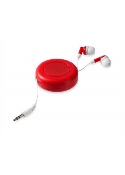 Наушники Reely с выдвижным проводом, красный