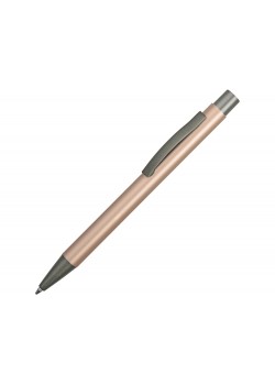 Ручка металлическая soft touch шариковая Tender, розовое золото/серый