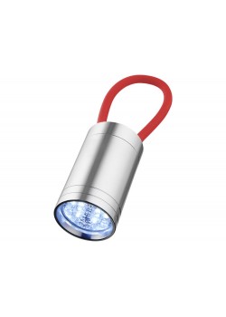 Фонарик Vela со светящимся ремешком, красный