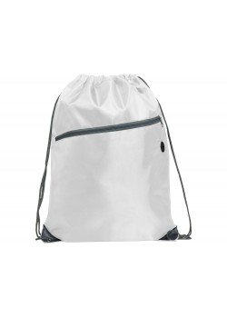 Рюкзак-мешок NINFA с карманом на молнии, белый