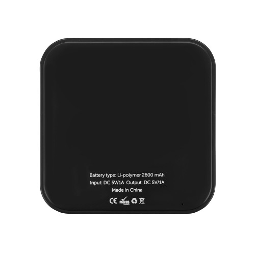 Портативное зарядное устройство (power bank) Квадрум, 2600 mAh, черный