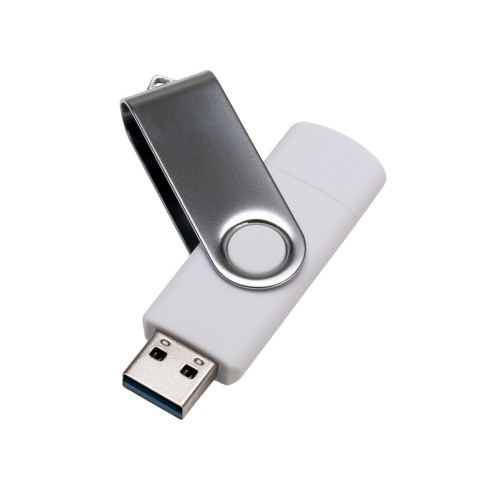 USB3.0/USB Type-C флешка на 32 Гб Квебек C, белый