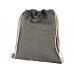 Рюкзак со шнурком Pheebs из 150 г/м² переработанного хлопка, черный