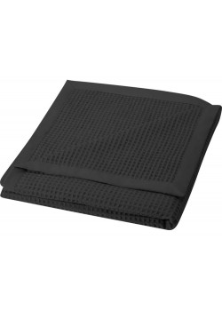 Вафельное одеяло Abele 150 x 140 см из хлопка, сплошной черный