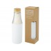 Hulan Бутылка объемом 540 мл с вакуумной изоляцией из меди и бамбуковой крышкой, белый