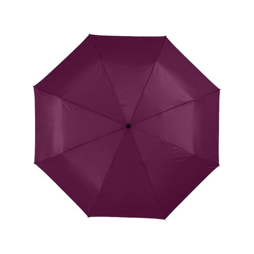 Зонт Alex трехсекционный автоматический 21,5, бургунди/серебристый