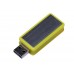 USB-флешка промо на 4 Гб прямоугольной формы, выдвижной механизм, желтый