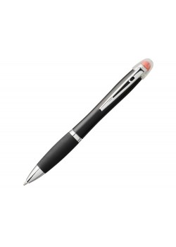 Светящаяся шариковая ручка Nash со светящимся черным корпусом и рукояткой, оранжевый