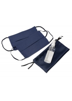 Набор средств индивидуальной защиты в сатиновом мешочке Protect Plus, синий