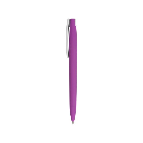Ручка пластиковая soft-touch шариковая Zorro, фиолетовый/белый