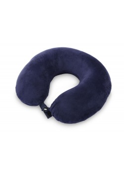 Подушка Basic из микрофибры с эффектом памяти U-shape, синий