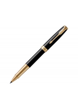 Ручка роллер премиум Parker Sonnet Core Black Lacquer GT, черный/золотистый
