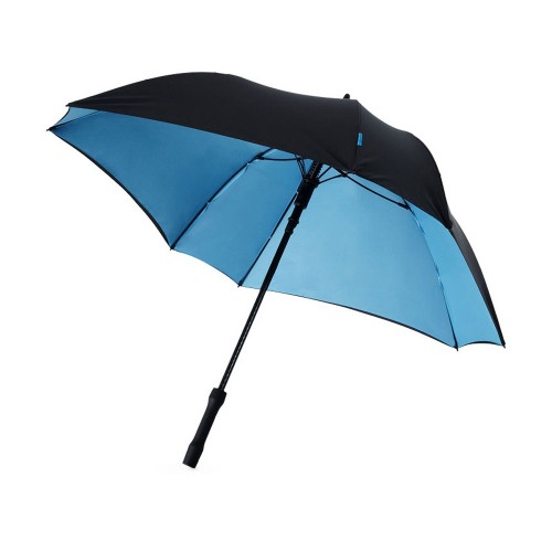 Зонт трость Square, полуавтомат 23, черный/синий
