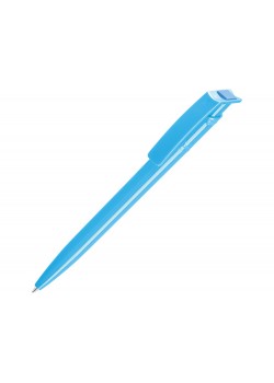 Ручка шариковая пластиковая RECYCLED PET PEN, синий, 1 мм, голубой