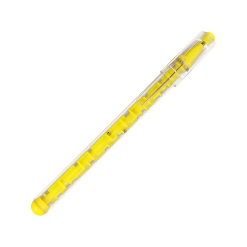 Ручка шариковая Лабиринт с головоломкой желтая