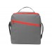 Изотермическая сумка-холодильник Classic c контрастной молнией, серый/красный