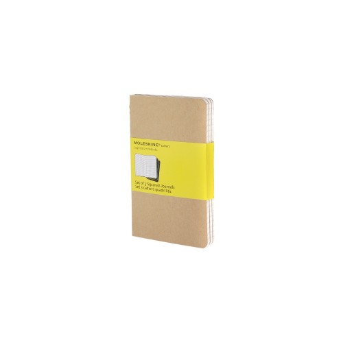Записная книжка Moleskine Cahier (в клетку, 3 шт.), Pocket (9х14см), бежевый
