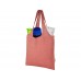 Модная эко-сумка Pheebs объемом 7 л из переработанного хлопка плотностью 150 г/м2, красный меланж