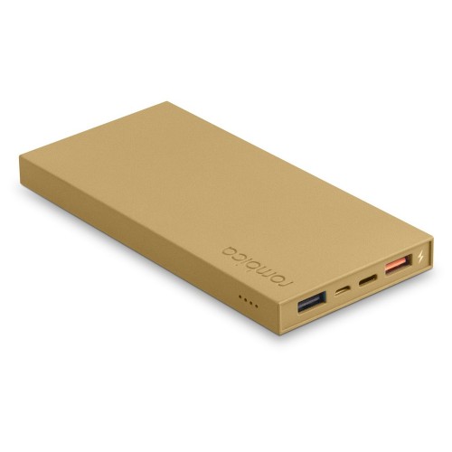 Внешний аккумулятор Rombica NEO ARIA Amber, 10000мАч, Soft-touch, PD, QCharge, Type-C, янтарный