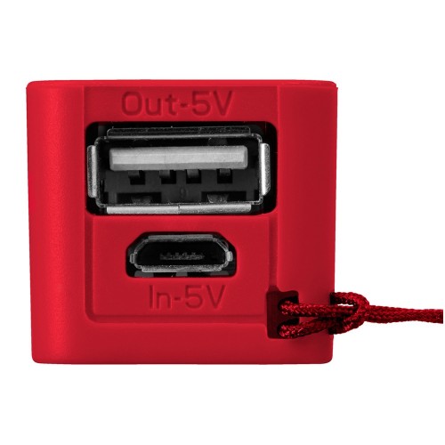 Портативное зарядное устройство Jive, красный/белый