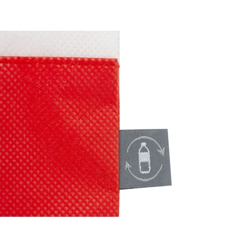 Сумка-шоппер двухцветная Revive из нетканого переработанного материала, красный