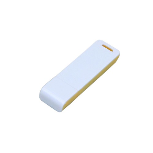 Флешка 3.0 прямоугольной формы, оригинальный дизайн, двухцветный корпус, 64 Гб, желтый/белый